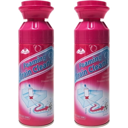 Foam Drain Cleaner - 2Pcs | Powerful Foaming Clog Remover for Kitchen, Bathroom, and Floor Drains | Safe on Pipes