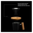 thumbnail image 3 of Drevy Artisan Series Pour-Over Coffee Maker Set with Ceramic Cone, Wood Ring and Stainless Steel Stand, 1-2 Cup Personal Size - Bamboo Accents, Easy to Clean, BPA, 3 of 9