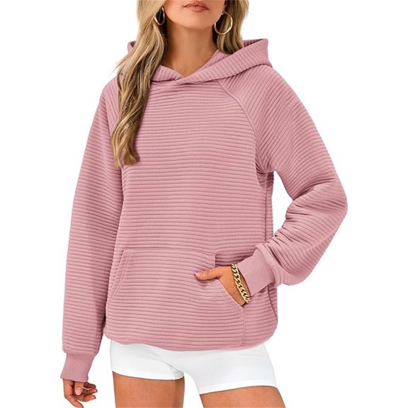 Women's Long Sleeve Hoodie Pullover with Pocket Oversized Streetwear Casual Cotton Sweatshirt for Fall and Winter