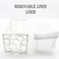 thumbnail image 4 of Evideco French Home Goods Handles Wicker Storage Baskets with 4 Pieces, White (4 Pack), 4 of 6