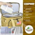 thumbnail image 2 of IC ICLOVER Tactical Backpack Cooler 40 Cans Double Deck Waterproof Leakproof Insulated Lunch Box Bag, Sand, 2 of 7