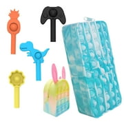 Multitrust Bubble Fidget Toys Set 6Pcs Coin Purse Pencil Case Pen Caps