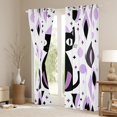thumbnail image 3 of Homewish Kawaii Black Cats Blackout Curtains Set of 2 (52x84 Each) for Children Boys Girls,Cartoon Animal Window Curtains,Cute Pet Curtains and Drapes,Microfiber Bedroom Decor, 3 of 6
