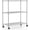 Chrome, variant on QUIOCOZY Heavy Duty Metal Storage Shelving Unit with Wheels, 3 Tier Wire Rack, 750 lbs Load Capacity, 24"x14"x30", Black