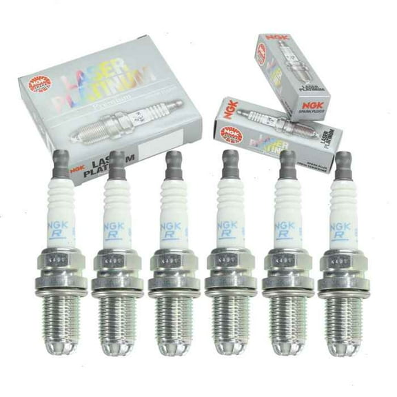 6 pc NGK Laser Platinum Spark Plugs compatible with BMW 330i 3.0L L6 2001-2005