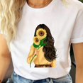 thumbnail image 3 of Camiseta de dibujos animados para mujer, ropa de manga corta, informal, de viaje, bonita, a la moda, 3 of 5