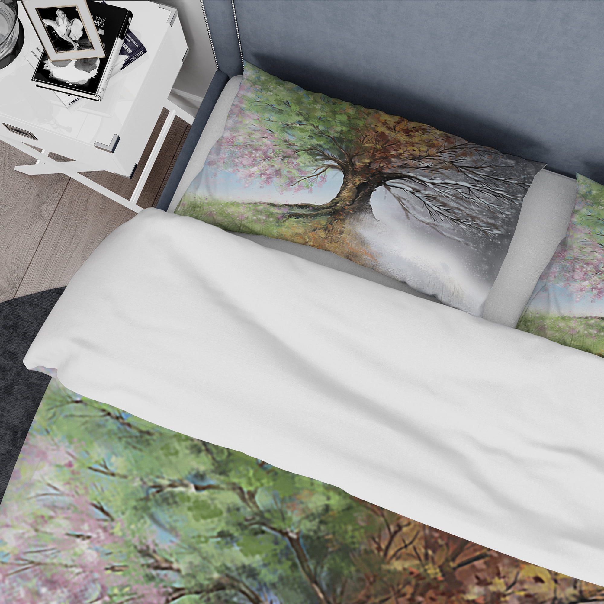 Designart 'Tree with Four Seasons' Traditional Duvet Cover Set