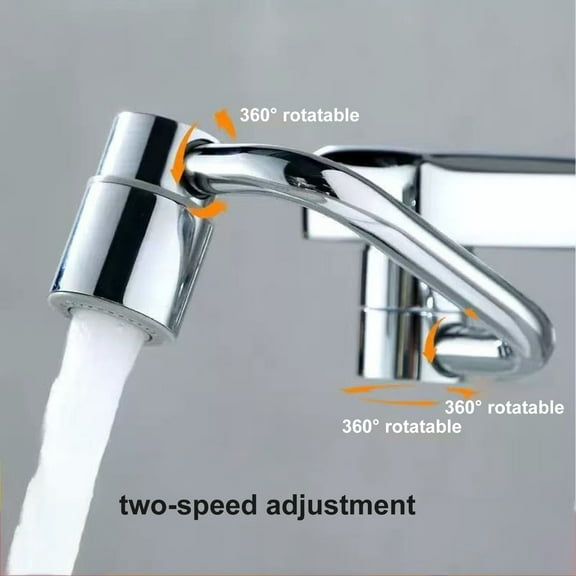 U-Shaped Rotating Faucet Extension Spout - 1080° Rotation Dual Flow Modes U-Design - For Kitchen Sink Bathroom Faucet Rv Laundry Room Utility Sink Pet Washing Outdoor Garden Car