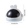 thumbnail image 3 of Plastic Rabbit Ear Storage Box with Lid for Desktop, Large Capacity Organizer for Hair Accessories, Cute Dustproof Basket for Vanity, 3 of 6