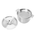 thumbnail image 2 of 2.8L Household Oil Filter Pot Stainless Steel Strainer Storage Tank Kitchen Accessory with Filter Net Lid Silver, 2 of 12