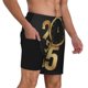 thumbnail image 2 of Balery 2025 Happy New Year Bañador para hombre, shorts de playa de secado rápido con entrepierna y forro de compresión-Medium, 2 of 6