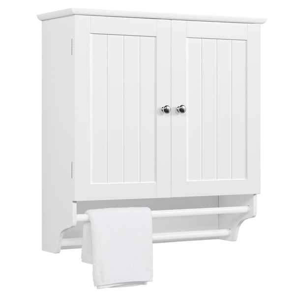 Topeakmart Bathroom Kitchen Wall Cabinet Storage Cupboard White Walmart Com Walmart Com