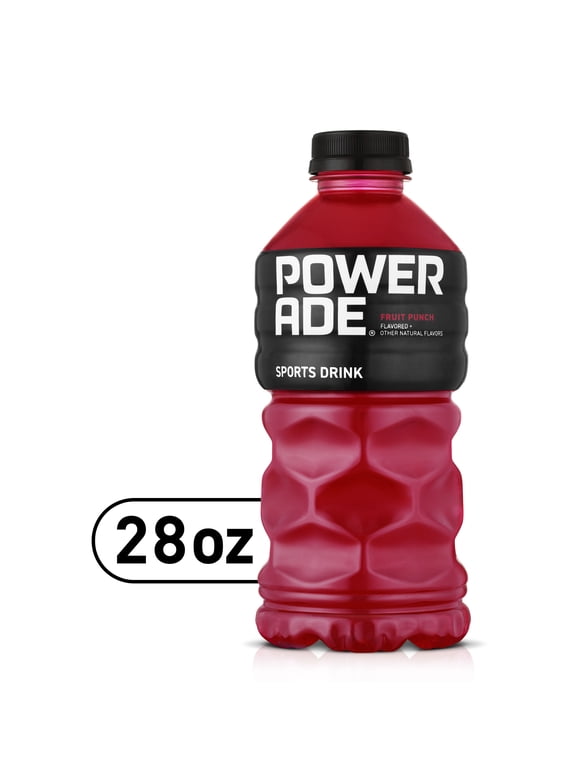 POWERADE Fruit Punch, ION4 Electrolyte Enhanced Fruit Flavored Sports Drink, 28 fl oz