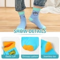 thumbnail image 5 of YOMYM 10 Paris Boys Socks Cotton Calf Fun Crew Socks for Kids Teens 8-12 Years Old, 5 of 7