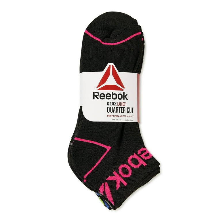Reebok Women s Cushion Quarter Socks 6 Pack Walmart