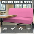 thumbnail image 4 of XYZCANDO Light Pink Print RV Dinette Cushion Covers Stretchable Couch Cushion Covers Solid Color Print Washable Slip Covers for Loveseat Sofa Slip Covers for 2 Seat Cushion Couch Designed Gifts, 4 of 7