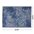 thumbnail image 7 of Noble House 5' x 7' Blue and Ivory Outdoor Rug, 7 of 7