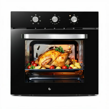 Sunmaki 24 Inch 2.5 cu ft Electric Built-in Single Wall Oven