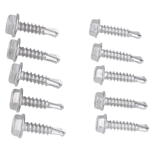 Tornillos de Perforació Hexadecimal, Tornillo Autoiminteador de Acero inoxidable 4.2x19 mm 4.8x19 mm Alta Dureza PrueBa de Roya Vida Útil para Muebles de Madera