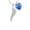 Blue, variant on Good Luck Italian Horn - Green Crystal Heart Sophia Necklace, 18"+1"