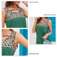thumbnail image 3 of Camisa sin mangas con cuello hueco para mujer, blusa informal sin mangas con estampado de leopardo a la moda para citas, 3 of 6