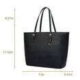 thumbnail image 3 of Ladies Handbag Tote Simple Casual Large Shoulder Bag Top Handle Handbag for Business for Women(Black), 3 of 10