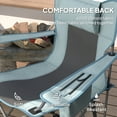 thumbnail image 4 of Outsunny Folding Camping Chairs, Portable Outdoor Rocking Chairs with Headrest, Cooler Bag, Cup Holder, Carry Bag, 2 Pack, Gray, 4 of 9