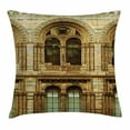 thumbnail image 1 of Urban Throw Pillow Cushion Cover, Historical Architecture European City Building in London British Culture Art Photo Print, Decorative Square Accent Pillow Case, 18 X 18 Inches, Sepia, by Ambesonne, 1 of 2
