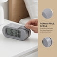 thumbnail image 6 of REGALWOVEN Oval Digital Alarm Clock for Bedroom, Alarms with Big Numbers Display, Adjustable Alarm Snooze Gray, 6 of 7
