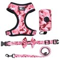 thumbnail image 2 of Cheers 4Pcs/Set Pet Chest Strap Set Reflective Stripes Decorative Breathable Pet Dogs Chest Strap Traction Leash Collar Kit Dogs Supplies, 2 of 2