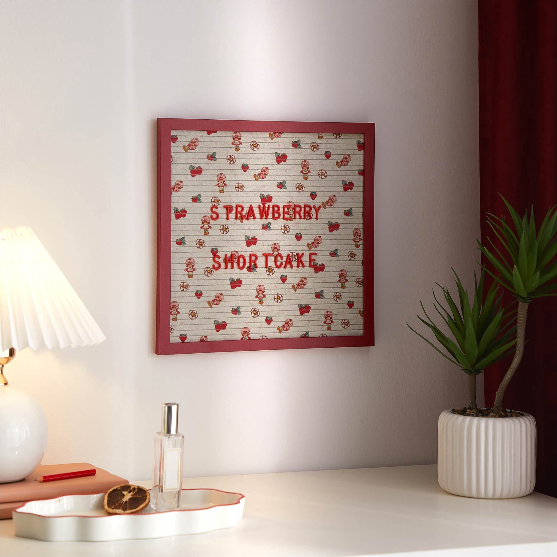 Strawberry Shortcake Letter Board, 12" x 12", for Kids and Teens