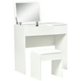 thumbnail image 1 of HOMCOM Vanity Set with Mirror and Cushioned Stool for Bedroom, 1 of 10