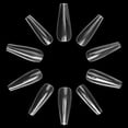 thumbnail image 4 of Vogacara Paquete de 100 uñas postizas largas claras de longitud completa Artificial transparente bailarina uñas postizas para salones de manicura arte Type6 NO6 Vogacara CE009704-01, 4 of 6