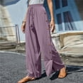 thumbnail image 2 of Outfmvch Wide Leg Pants Woman Baggy Sweatpants Lounge Pants Women Womens Cargo Pants Track Pants Women Sweatpants Women Purple L, 2 of 5