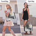 thumbnail image 6 of Large Capacity Tote Bag,Black White Gold Marble Pattern Handbag Fashion Luxury Tote Bag,15.7"x13"x 5.1" Inches,Laptop Compatible, 6 of 6
