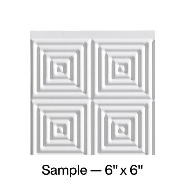 FASÄDE Miniquattro Decorative Vinyl Backsplash Panel in Matte White (6X6 Inch Sample)