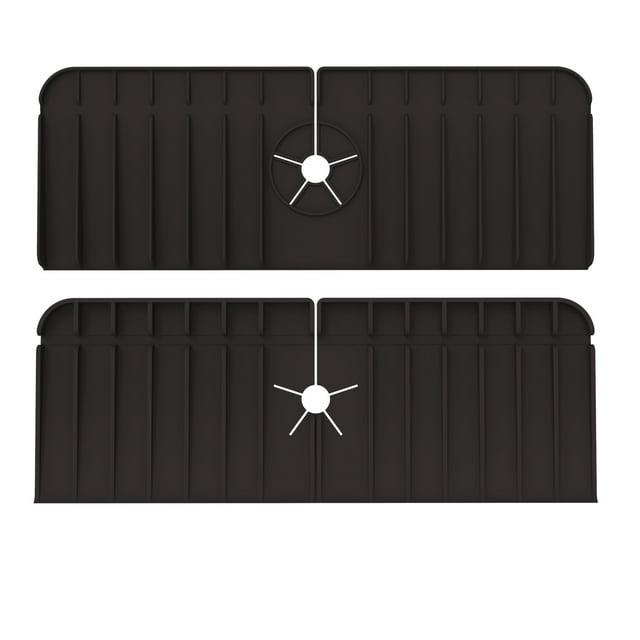 2 alfombrillas de silicona para grifo de cocina, alfombrilla para grifo de cocina, protector contra salpicaduras lavable para fregadero de cocina, alfombrilla de silicona para cocina con drenaje