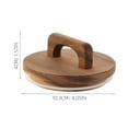 thumbnail image 2 of SEWCHICS Set of 3 Natural Acacia Wood Jar Lids with Airtight Seal, Easy to Use, Light Brown, and Stylish, 2 of 8