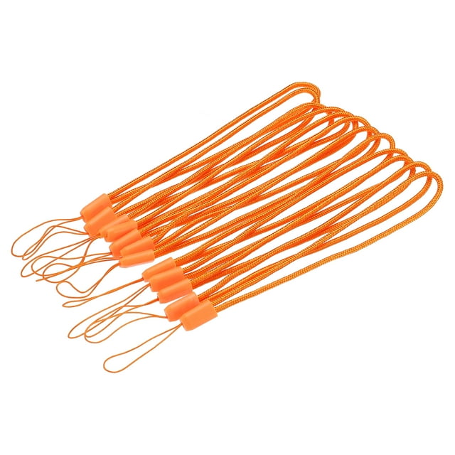 Unique Bargains Cordons en Nylon Portatifs de 18 cm pour Main, Dragonne, Corde, Orange, Lot de 20