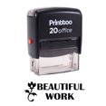 thumbnail image 1 of Printtoo BEAUTIFUL WORK Self Inking Rubber Stamp Office Stationary Custom Stamp-Black, 1 of 1