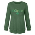 thumbnail image 4 of qolati St Patricks Day Shirts for Women Irish Shamrocks Clovers Graphic T-Shirt Holiday Party Casual Long Sleeve Tunic Tops Green XL, 4 of 4