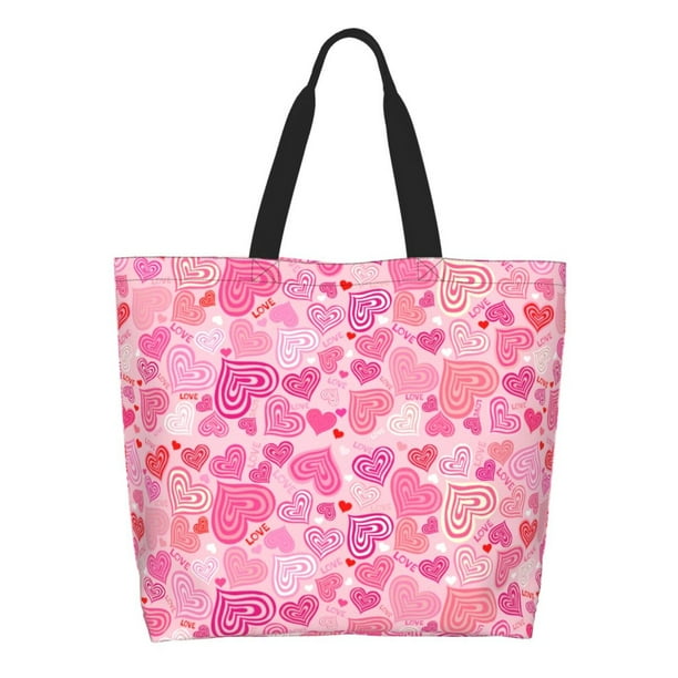 Easygdp Love Bolsas Tote para Mujer, Bolsos de Hombro para Viaje, Bolsos de Mano de Gran Capacidad para Compras y Trabajo