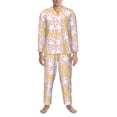 thumbnail image 3 of Sikiie Rabbit And Chick Mens Pajama Set, Soft Warm Long Sleeve Sleepwear, Cozy Button-Down Pjs for Men-Large, 3 of 7