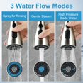 thumbnail image 2 of Cabezal para grifo de cocina Beati Faucet de 3 modos de rociado, níquel cepillado, 2 of 6