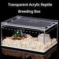 thumbnail image 2 of Reptile Habitat Terrarium Breeding Box Transparent Acrylic Leak-proof Cage Spider Lizard Scorpion Habitat Insect Feeding Box, 2 of 5
