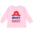 thumbnail image 3 of Inktastic Ahoy Matey, Pirate Hat, Skull and Bones, Pirates Boys or Girls Long Sleeve Toddler T-Shirt, 3 of 5