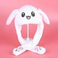thumbnail image 3 of Plush Rabbit Ear Hat Can Move Interesting Cute Soft Plush Bunny Hat Gifts For Girls-Useful, 3 of 4
