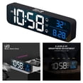 thumbnail image 3 of DOLITY HomylLiving Room Mirror Large Digital Alarm Clock LED with Temperature 40 Music Black, 3 of 9