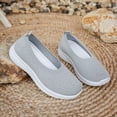 thumbnail image 4 of CHICVOMEY Slip On Women's Sneakers Non-Slip Walking Shoes for Women Breathable Knit Low Top Flats Sneakers for Work Casual Tennis Workout Sneakers, 4 of 6