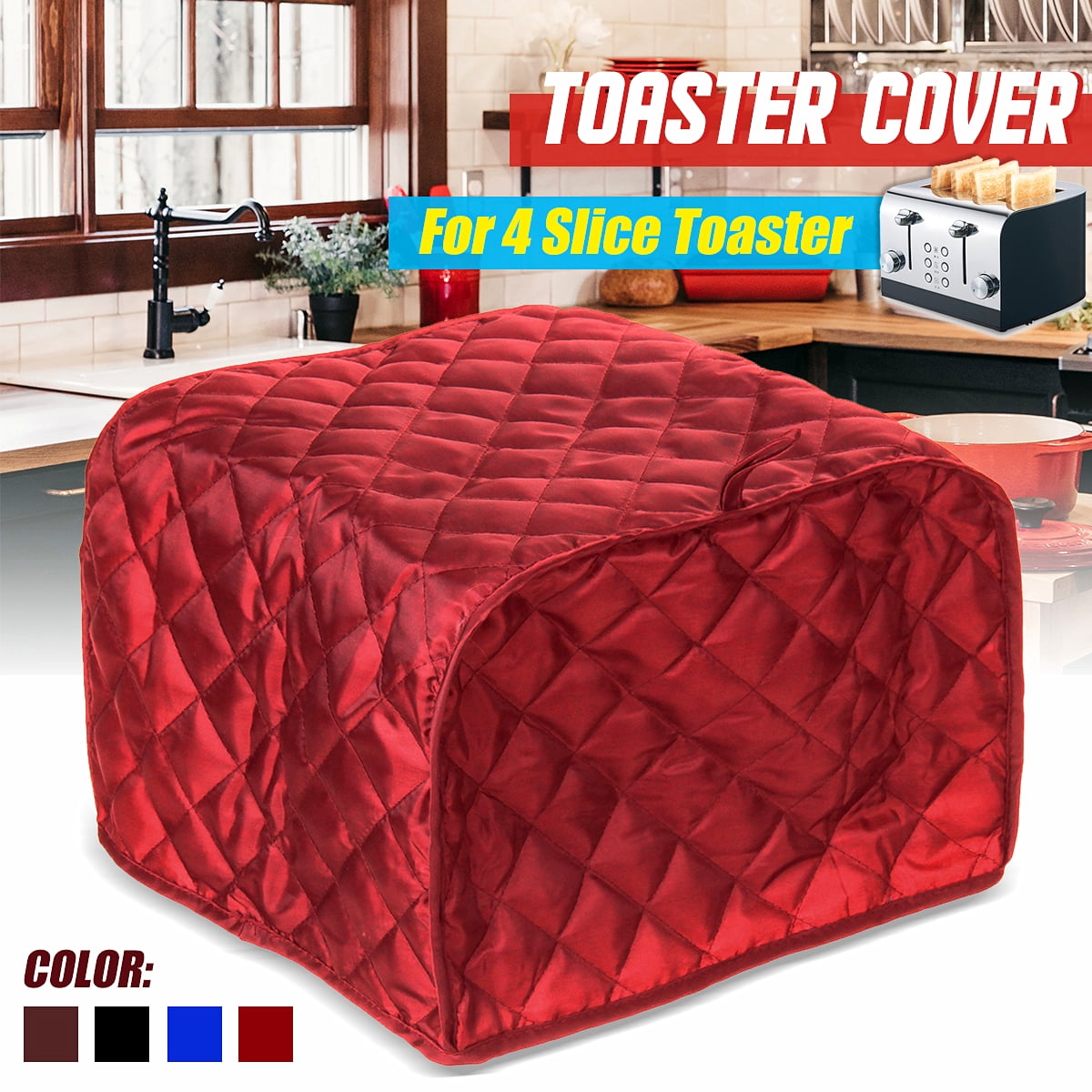 Two/Four Slices Toaster Cover Bread Toaster Protector Dustproof Kitchen